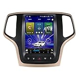 Android 12 Radio Stereo for Jeep Grand Cherokee 2014-2020 10.4' Tesla Style Car in-Dash GPS Navigation IPS Touch Screen 4+64GB Apple Carplay 4G Network 5G-WiFi Free Backup Camera