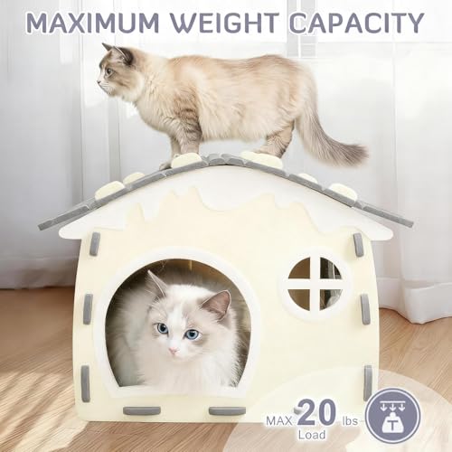 Grotte pour chat en feutre doux de qualité supérieure pour félin