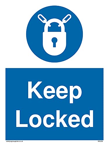 Confezione Da 5 – Keep Locked Sign – 150 X 200 Mm – A5P