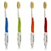 Doctor Plotka's Mouthwatchers Antimicrobial Floss Bristle Silver Toothbrush, Adult, 4 Pack
