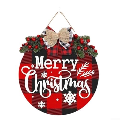 Decoración de arco de madera para colgar en la puerta con bricolaje personalizado para celebraciones de Navidad y vacaciones