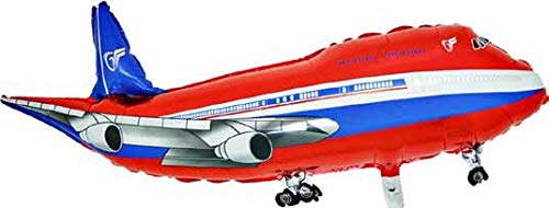 Toyland® 65cm (26") Red Aeroplane Balloon Foil Balloon - Children's Party Decorations, Multi