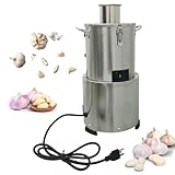INTBUYING Whole Dry Garlic Peeler Machine, Automatic Electric Stainless Steel Garlic Peeling Machine Whole Garlic Separator with Pure Copper Core Motor for Canteen Restaurants 110V