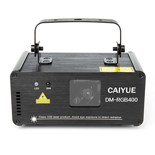 CAIYUE DJ Lights DMX512 Control Stage Laser Lights RGB Laser Scanner Beam Effect Party Lights Sound Activated for DJ Disco Bar Club Party Stage Lighting Live Show