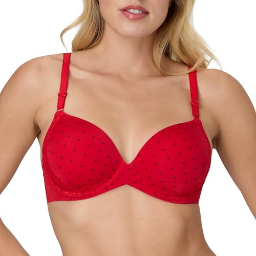 Image of Maidenform Women's Demi Underwire Bra, One Fab Fit Lightly Padded Bras for Women, Convertible Straps (Plus