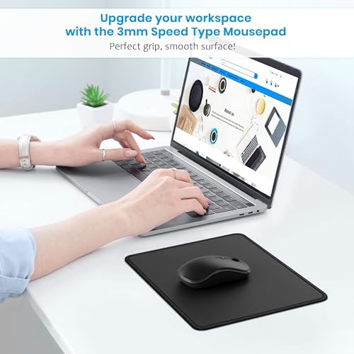 Image of Storite 50 Pack 260mm x 210mm x 3mm Speed Type Extended Gaming Non-Slip Rubber Base Mousepad Desk Mat Keyboard Pad for Laptop /Computer Office PC & Home - Black