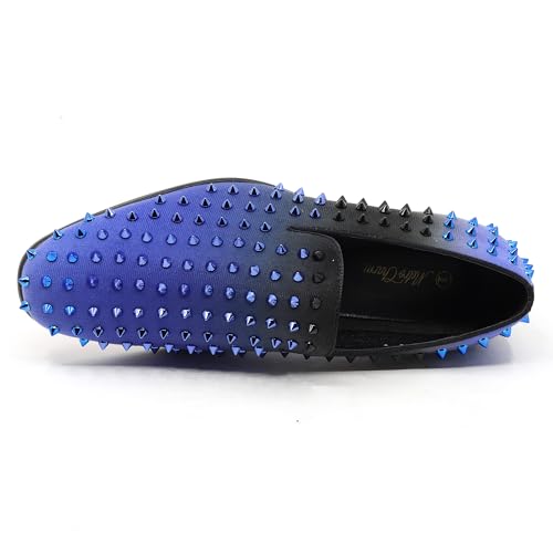 Image of Metrocharm Men's Fashion Smoking Gradient Spike Dress Tuxedo Loafers Slip On Shoes SM-199