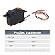 Drfeify RC Servo, Kunststoff Gear Servo Ersatzteil Kompatibel mit 1/12 12428/12427/12423/12628 RC Model Car Car Model Parts Model Toy