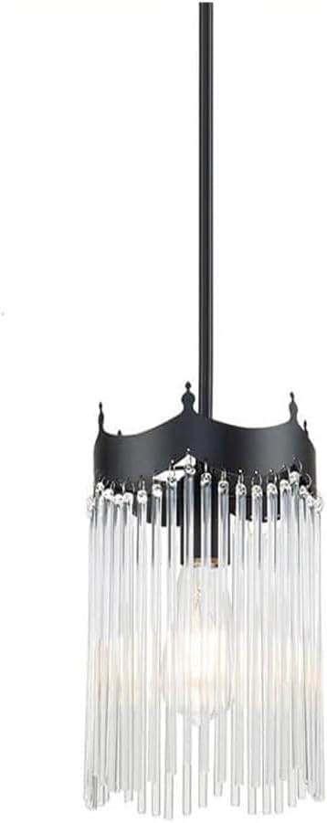 Lustre en fer et verre réglable pour en finir avec l'ombre sur l'îlot de cuisine