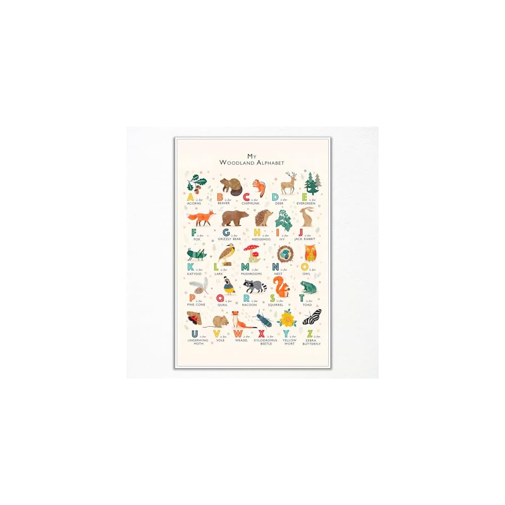 Alphabet Poster - Woodland Animal ABC Letters for Bahrain | Ubuy