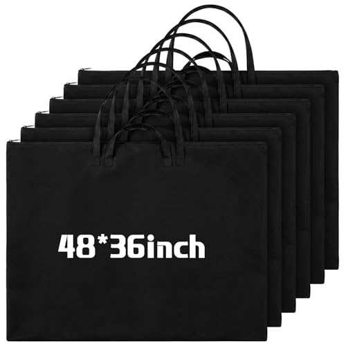 Abbylike 1 Pcs 48x36 Inch Art Portfolio Bag Large Waterproof Nylon Carry Case with Shoulder Strap Holds Poster Board Painting Drawing Sketch for Artist Students Graduation Senior Final Project(Black) by Abbylike - Used condition - US$19.25