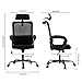 Smugdesk Office Chair, High Back Ergonomic Mesh Desk Office Chair with Padding Armrest and Adjustable Headrest Black