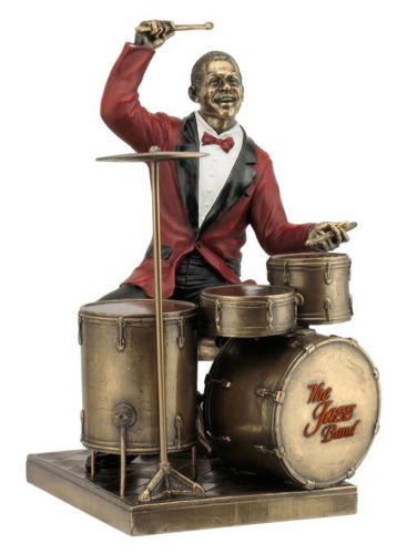WU Drum Player Statue Sculpture Figurine - Jazz Band Collection