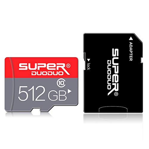 Micro SD Card 512GB Memory Card with SD Card Adapter(Class 10 High Speed),TF Memory Card, EXFAT Micro Memory Card for Camera Phone Surveillance Dash Cam Tachograph Drone GPS