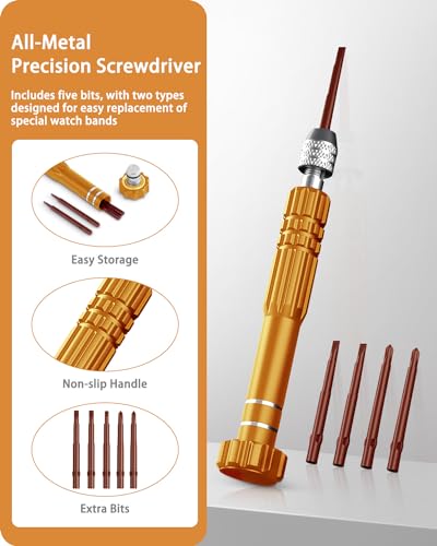 Professional Watch Repair Tool Set: 149 in 1 Watch Repair Gift Kit for Battery Replacement, Link Removal, Band Adjustment with Caser Opener Link Remover Spring Bars Watch Pins