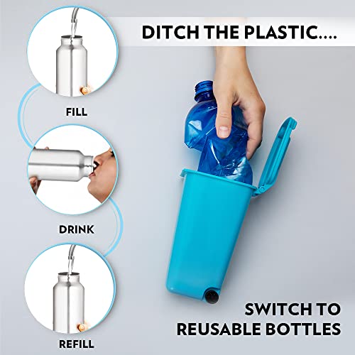 Image of Borosil Hydra Aquaslim Stainless Steel 1000 ml Water Bottle | Single Wall, Leakproof, BPA Free| Bottle for Office, School, College & Gym | Silver