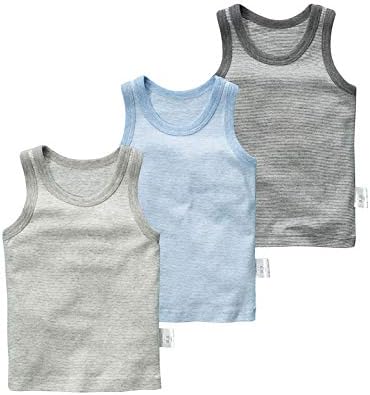 Aduni Tank Top Kids Boys 100% Cotton Children's Underwear Cute Junior Inner Children Kids Tank Top 3-Pack 30-55 inches