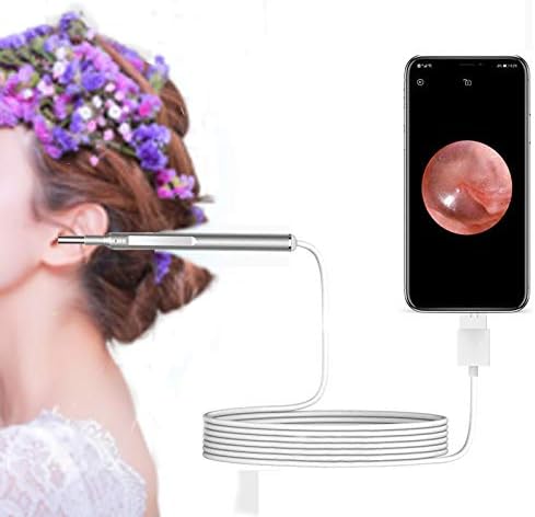 Otoscope USB Ear Camera, Visual Ear Cleaner Ear Wax Removal 3.9mm HD Ear Scope Ear Endoscope with Earwax Removal Tools and 6 LED Lights for Android, Windows PC & Mac
