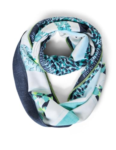 CECIL Damen B572227 Schlauchschal Gemustert, Night Sky Blue, A