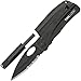SOG SLPro Folding Knife ToolLogic SLPB2 - Tactical Black 3"" Blade, Magnesium Firestarter, Whistle, LED Flashlight