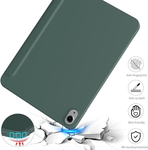 Image of DuraSafe iPad 10.9 inch 10th Generation 2022 TPU Cover A2696 A2777 MPQ13HN /A MPQ33HN /A MPQ03HN /A MPQ23HN /A A2757 MPQ93HN /A MPQC3HN /A MPQ83HN /A MPQA3HN /A MQ6K3HN /A MQ6L3HN /A - Dark Green