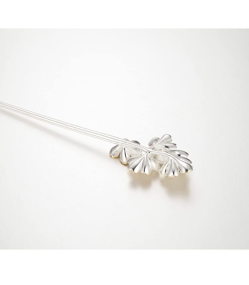 Haarschmuck, Vintage-Haarstäbchen, Haarnadel, chinesische Haarstäbchen aus S925-Silber, verzierte, exquisite Blumen-Haarstäbchen for Dutts, vergoldeter Haarknotenschmuck for Brautmädchen und Frauen