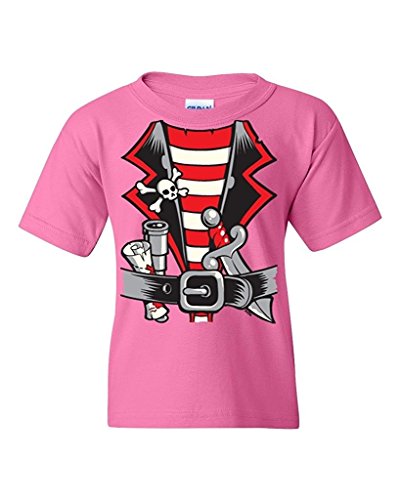 Artix Pirate Costume Unisex Youth T-Shirt Tee Youth Small Pink