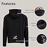 Xpert - Pro Pullover Work Hoodies For Men. Everyday Casual Long Sleeve Top Ideal As Work Hoodie. Mens Fleece Sweatshirt With Adjustable Hood, Pockets And Graphite Reflective Details (UK M) Black #2