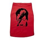 Ebenezer Fire Dog Shirt/ 90's Punk Rock/Bowie/Ziggy Stardust/Puppy Apparel/Pet Clothes (Medium, RED(