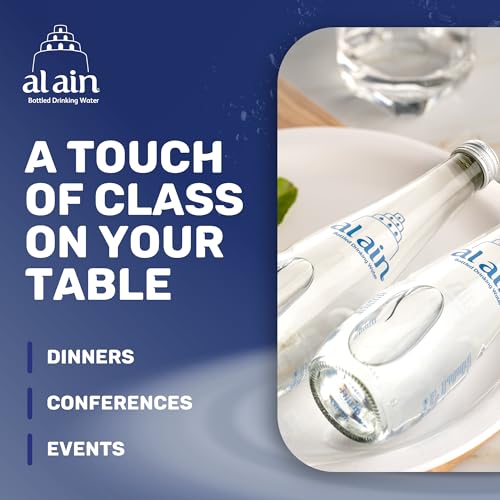 Al Ain Still Water 750ml, Pack of 6, Low Sodium Glass Bottled Water, Contemporary and Elegant Al Ain Water Bottles