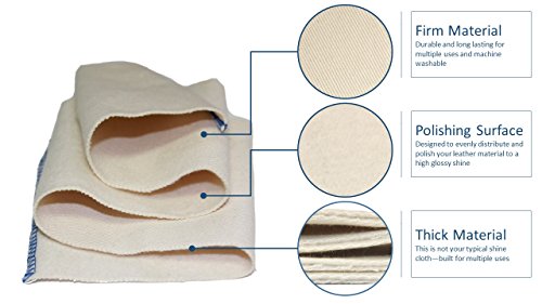 Feetpeople Professional Shoe Shine Buffing Cloth, Natural, 2 Pack #TOP1