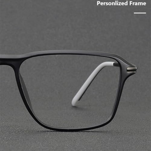 Monture titane et acétate lunettes ultra légères et robustes noir mat - 3