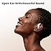 GTbeans Open Ear Earbuds Bluetooth 6.0 Sport Wireless Headphones 56Hrs Playtime Ear Buds with Microphone IP55 Sweatproof Over Ear Hook Headset Powerful Sound Earphone for Workout Running (White)