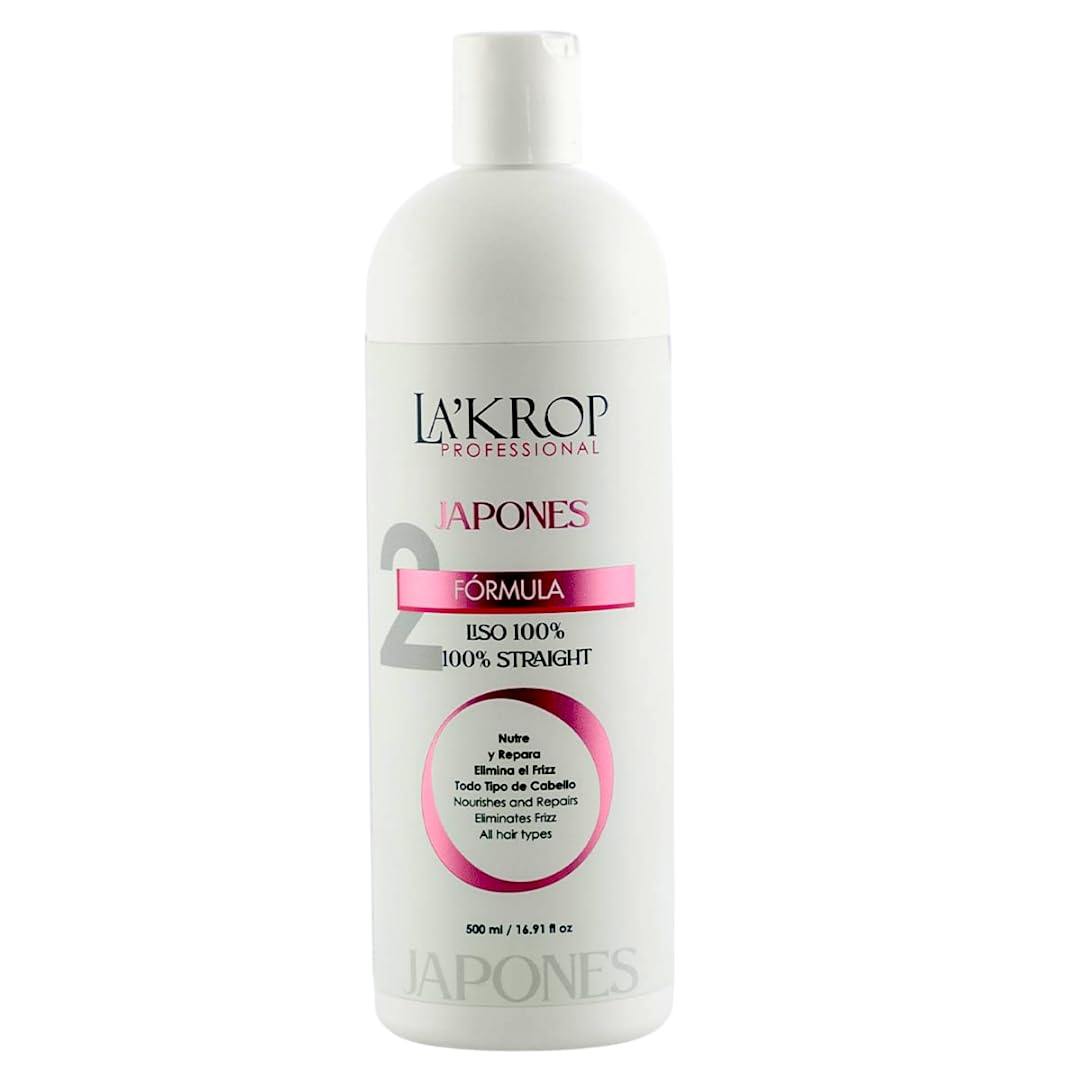 LAKROP LISO JAPONES 500ML JAPANESE STRAIGHTENER - KERATIN HAIR TREATMENT - KERATINA PERMANENTE - KERATINA PARA ALISAR PELO
