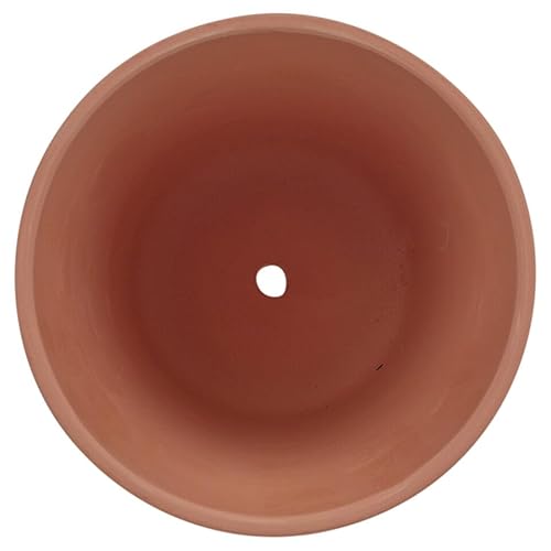 Urbnliving Terracotta Round Plant Pots With Drainage Hole - Set Of 3/6 Classic Design Garden Flower Planters, Ideal For Indoor And Outdoor Use, Durable Flower Pots For Home And Garden Deco (6X Small) - 6