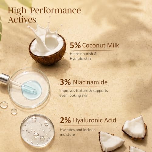 Image of Scrub Soap with Hyaluronic Acid & Coconut Milk - Moisturizing Body Soap for Soft Skin - Enriched with Niacinamide, Hyaluronic Acid, Coconut Milk - 110g /3.88Oz