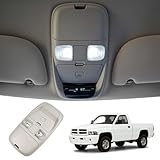 TOP-MAX Overhead Console Dome Light Assembly LED Interior Roof Map Reading Lamp Fit for 1999 2000 2001 Dodge Ram 1500 2500 3500, 2002 Ram 2500 3500, Cab Lights Sunglasses Storage Replaces SN94TL2AA