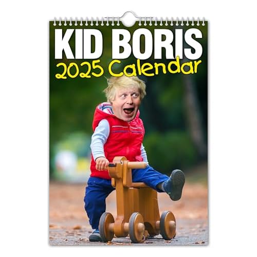 The Calendar King - Calendario de pared 2026 de Boris/Boris Johnson, tamaño A4, divertido, peculiar, Navidad, cumpleaños, idea de regalo, novedad, humor, amigo secreto, planificador anual