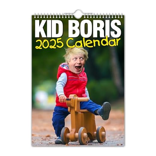 The Calendar King - Calendario de pared 2025 de Boris/Boris Johnson, tamaño A4, divertido, peculiar, Navidad, cumpleaños, idea de regalo, novedad, humor, amigo secreto, planificador anual
