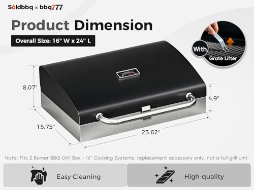 BBQ grill box para Camp Chef 24 x 16 x 8 in miniatura 2