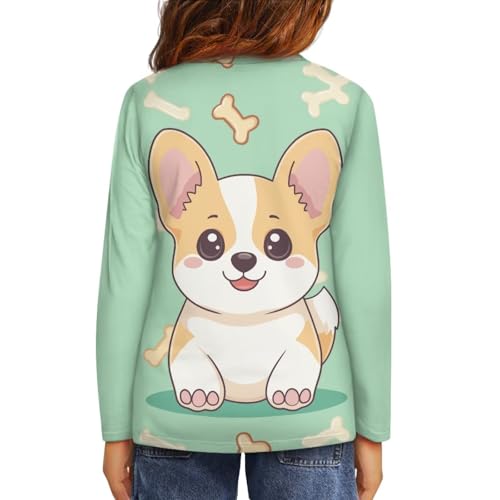 Image of Long Sleeve Shirts for Girls Winter Tops 3-16t Cartoon T Shirts for Fall Clothes