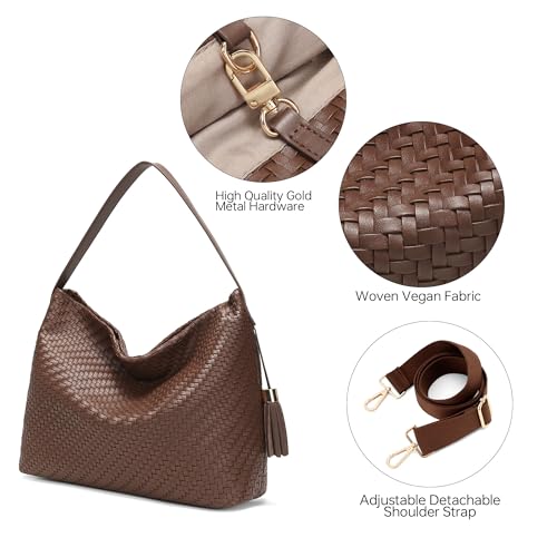 Bolso Tote tejido para mujer con correas ajustables miniatura 5