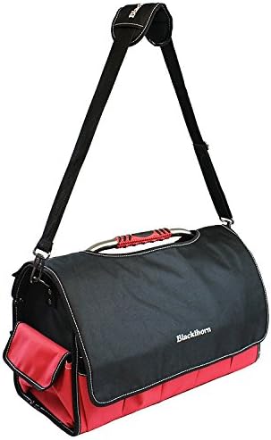 Blackthorn TuffTec Rigid Canvas Tool Bag - 19.25 Inch Heavy Duty w/Easy Access Wide Mouth Opening & Protective Cover