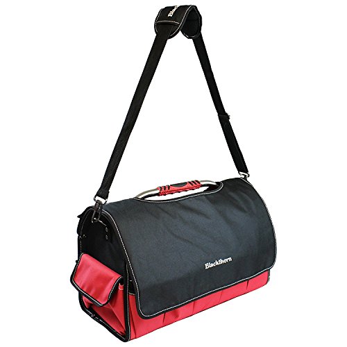 Blackthorn TuffTec Rigid Canvas Tool Bag - 19.25 Inch Heavy Duty w/Easy Access Wide Mouth Opening & Protective Cover
