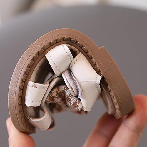 Toddler Baby Girls Cute Closed Toe Flat Dress Sandals with Bows Summer Dress Shoes for Beach Holiday Lightweight3