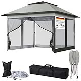 STEELSØN Xanaris Pavillon 3x3m – Faltpavillon wasserdicht...