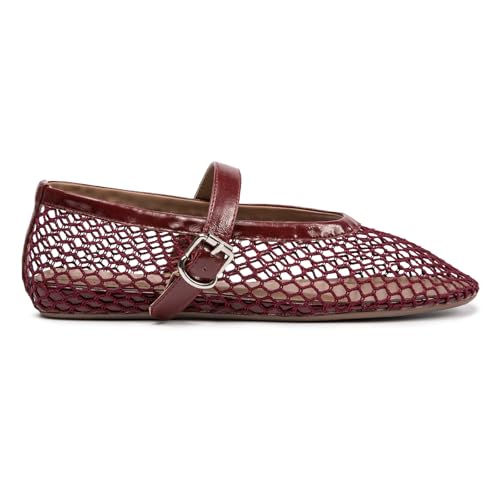 FUNKYMONKEY Women's Mesh Ballet Flats Casual Round Toe Mary Jane Flats Shoes2