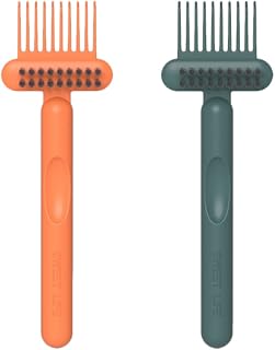 Minkissy 2 Pcs Escova de Cabelo Pente de Limpeza Pente de Limpeza Escovas Airbag Pente Limpeza de Cabelo Ferramentas de Limpeza de Jardim Limpadores para Casa Barbearia Usando