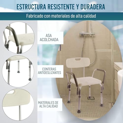 Variante de OrtoPrime Silla Ducha Respaldo Extraíble 6 Alturas