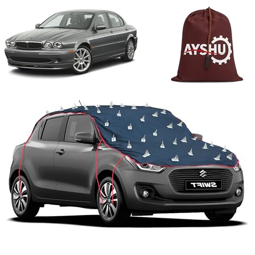 Image of AYSHU Water-Resistant Spike Car Cover for Jaguar XType - Protects from Dogs, Monkeys, Dust, Sunlight & UV - Full Roof Universal Fit